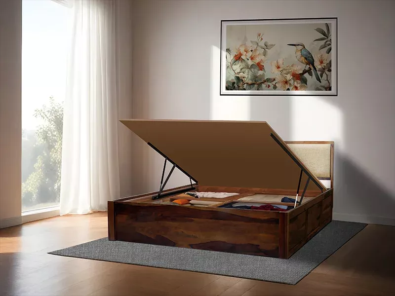 Vesta King Bed with Hydraulic Storage